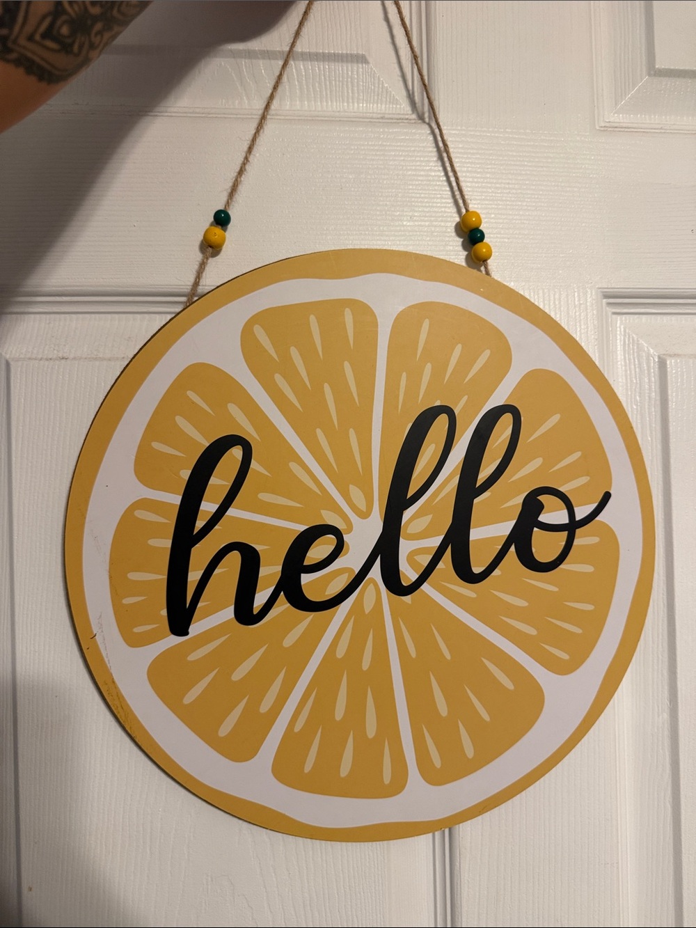 Hello Lemon Slice Wall decor NWOT